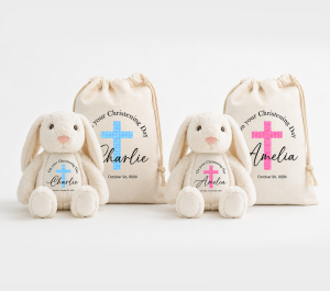 Personalised Christening & Baptism Keepsake Bunny