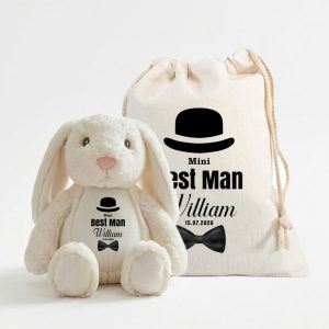 Mini Best Men Gift Plush Bunny Soft Toy Keepsake